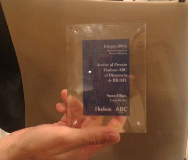 Recibimos el accésit al Premio Hudson en categoría de empresa grande por el proceso de digitalización global en RRHH