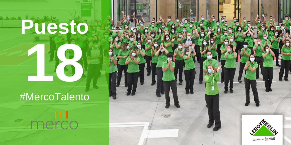 Leroy Merlin en el TOP 20 del Ranking Merco Talento 2020 